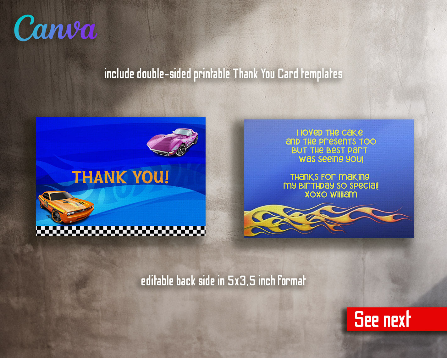 Hot Wheels Racing customizable invitation template | Share or Print | boy | VF282