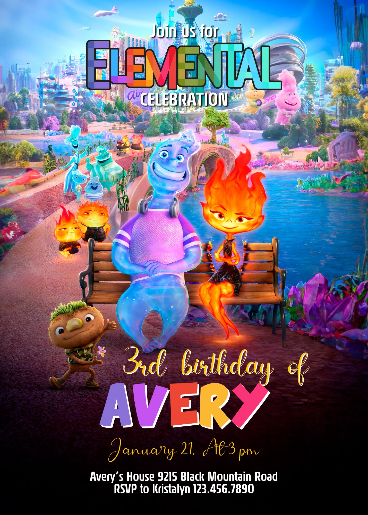 Elemental customizable invitation template | Share or Print | | QS732