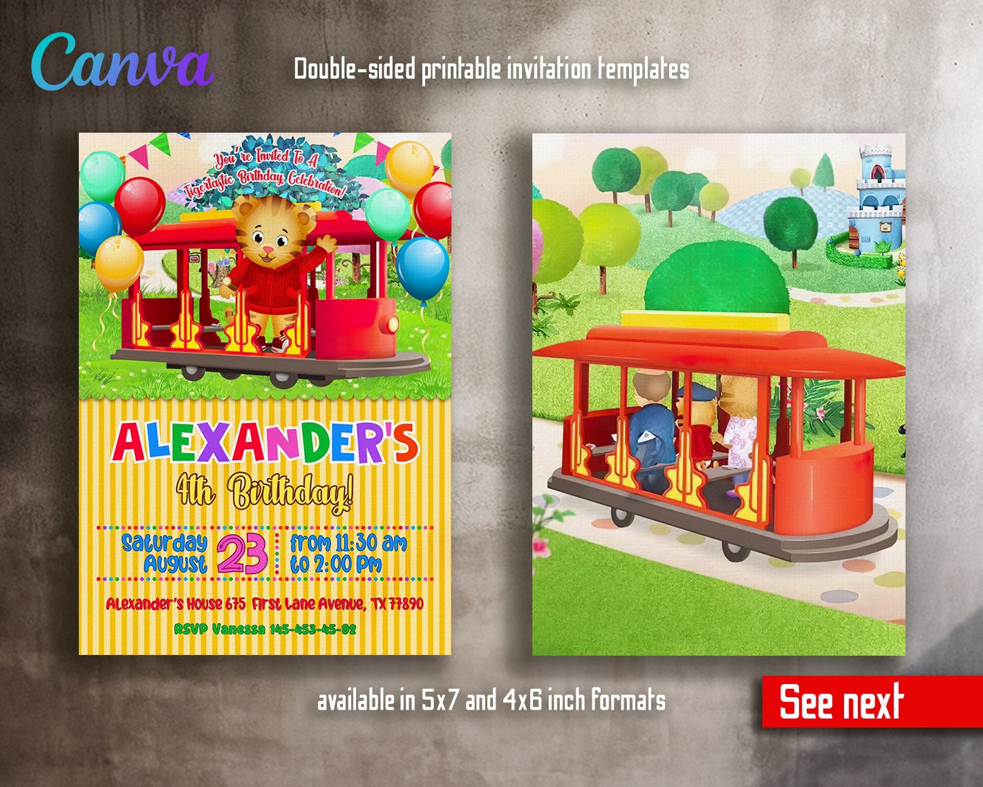 Daniel Tiger's Neighborhood customizable invitation template | Share or Print | | WO916