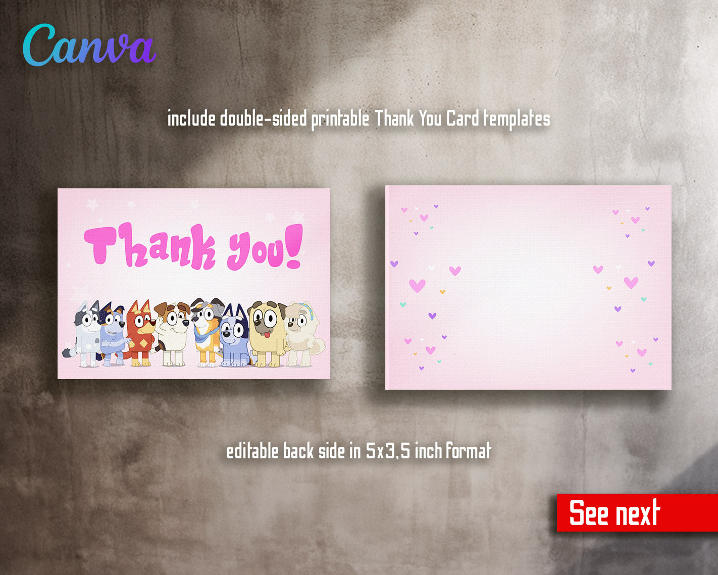 Bluey Bingo customizable invitation template | Share or Print |  | AK425