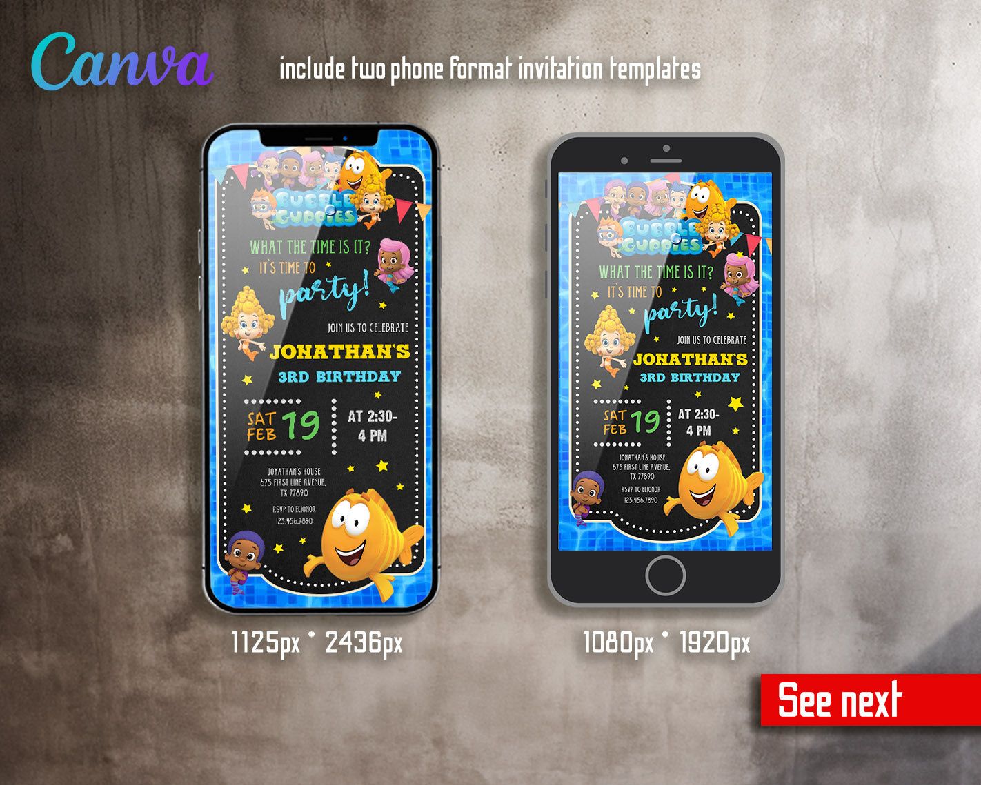 Bubble Guppies customizable invitation template | Share or Print | | IG784