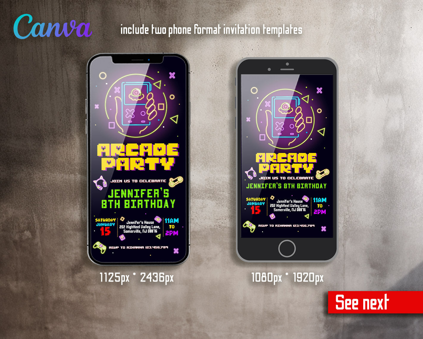 Arcade Gamer customizable invitation template | Share or Print | | JH197