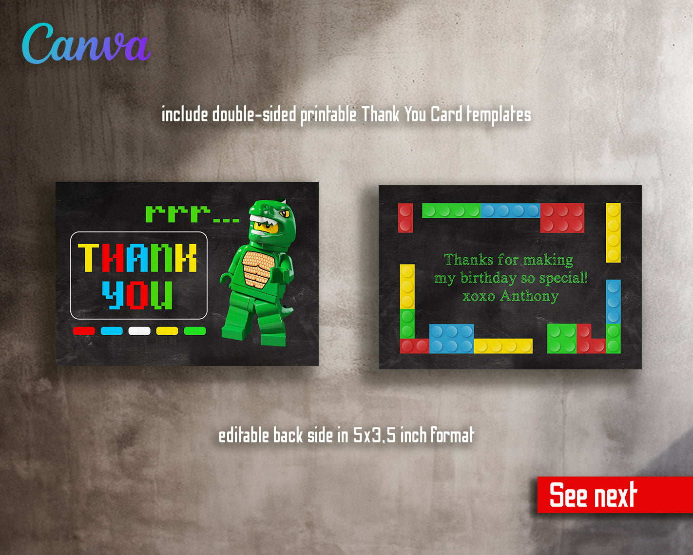 Lego Minifigures customizable invitation template | Share or Print | | WP747