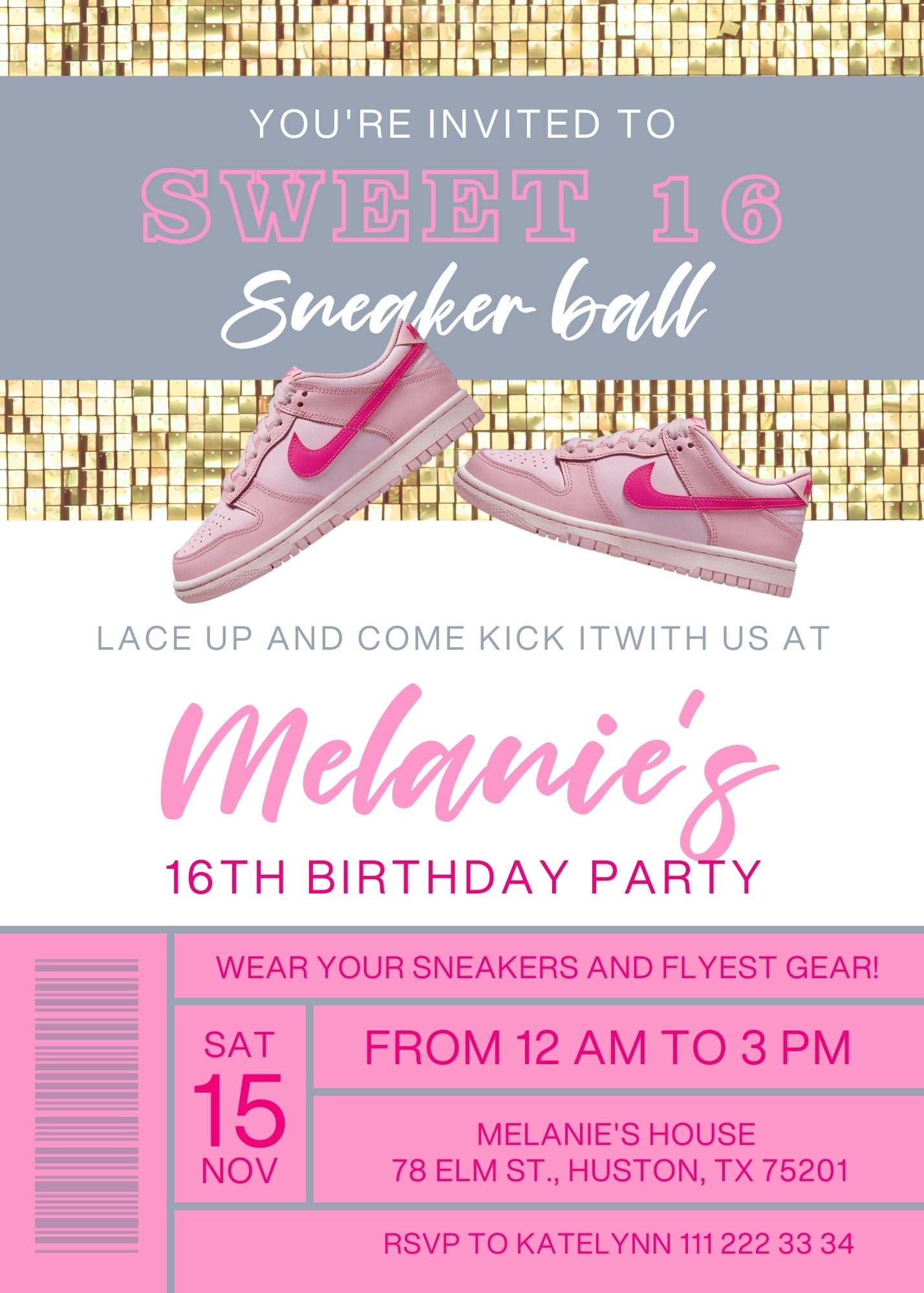 Sneaker Ball Air Jordan Nike customizable invitation template | Share or Print | | BY592