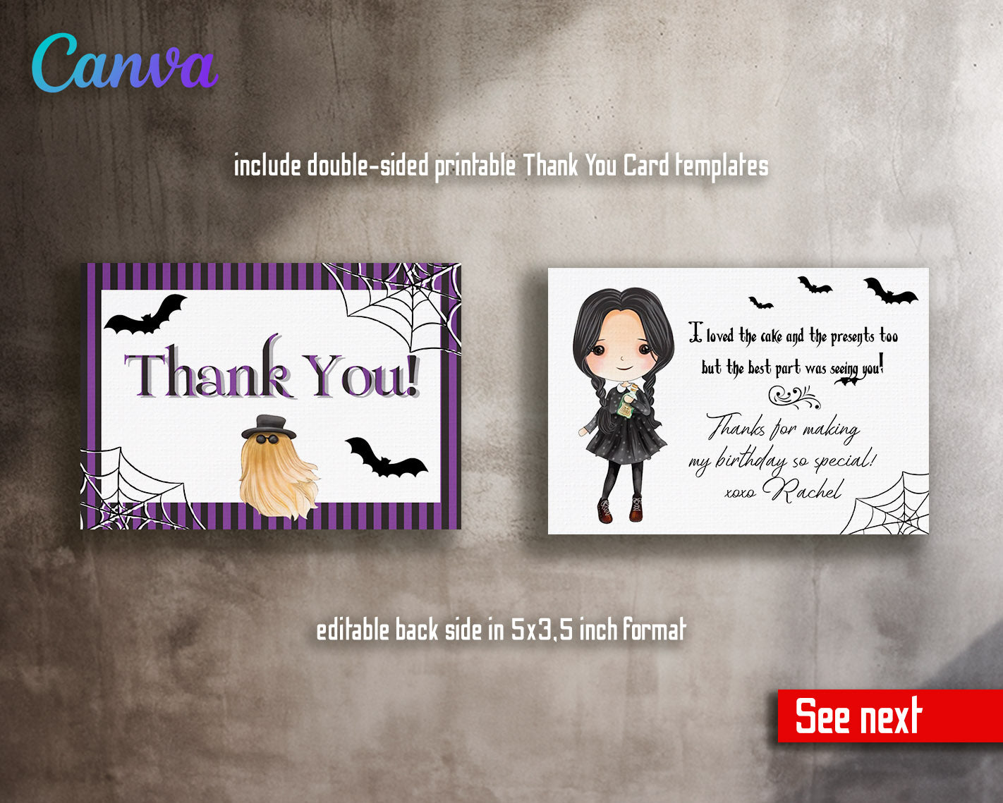 Wednesday Addams customizable invitation template | Share or Print | girl | HO875