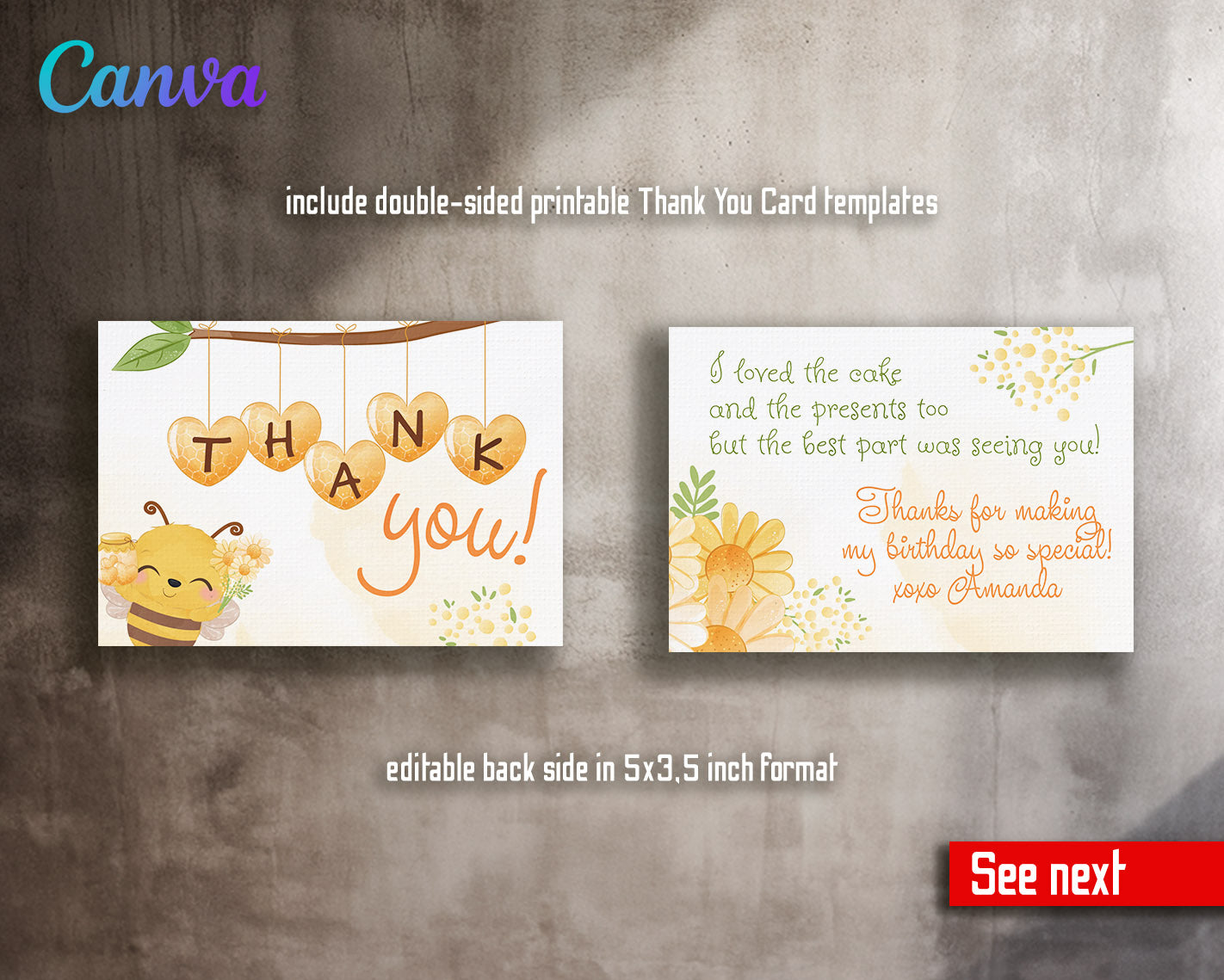 1st Bee Day Party customizable invitation template | Share or Print | | RB134