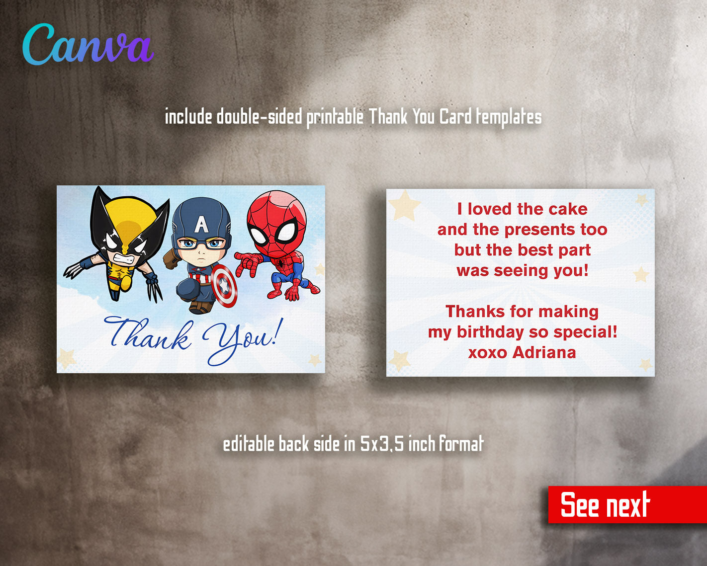 Avengers Marvel Superhero customizable invitation template | Share or Print | boy | OL555