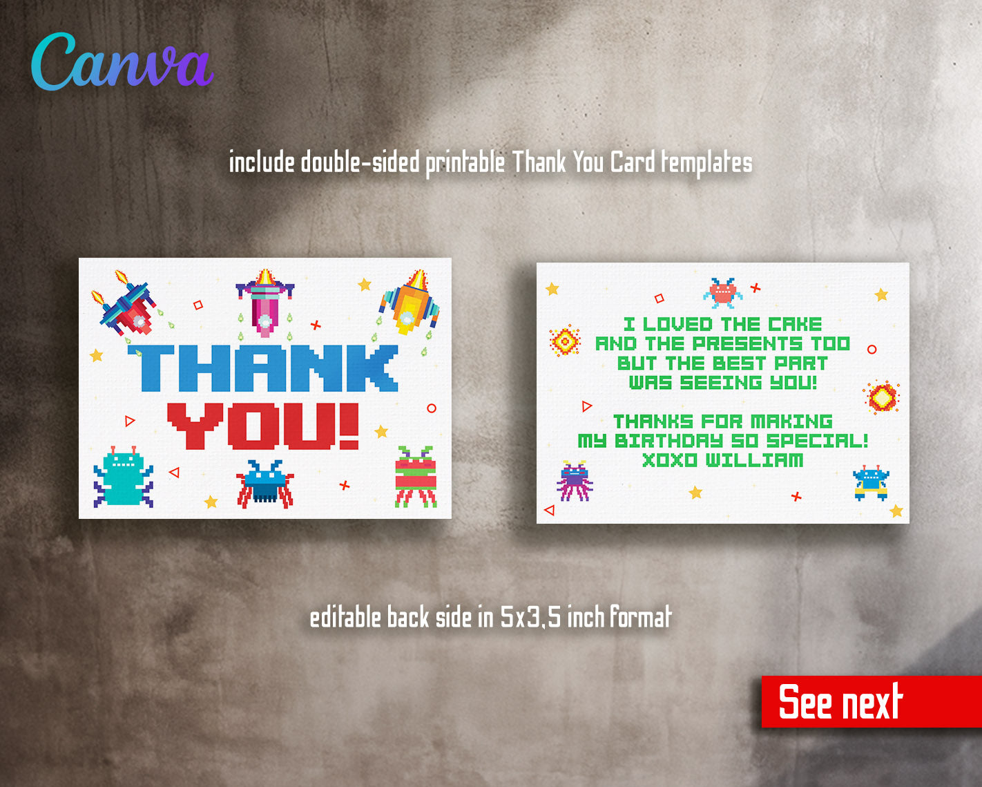 Arcade Gamer customizable invitation template | Share or Print | | MS811