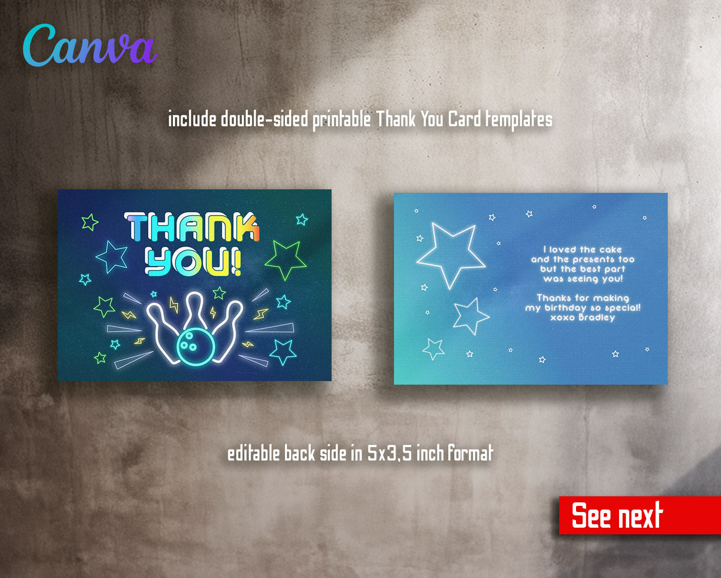 Bowling Strike Up customizable invitation template | Share or Print |  | WR839