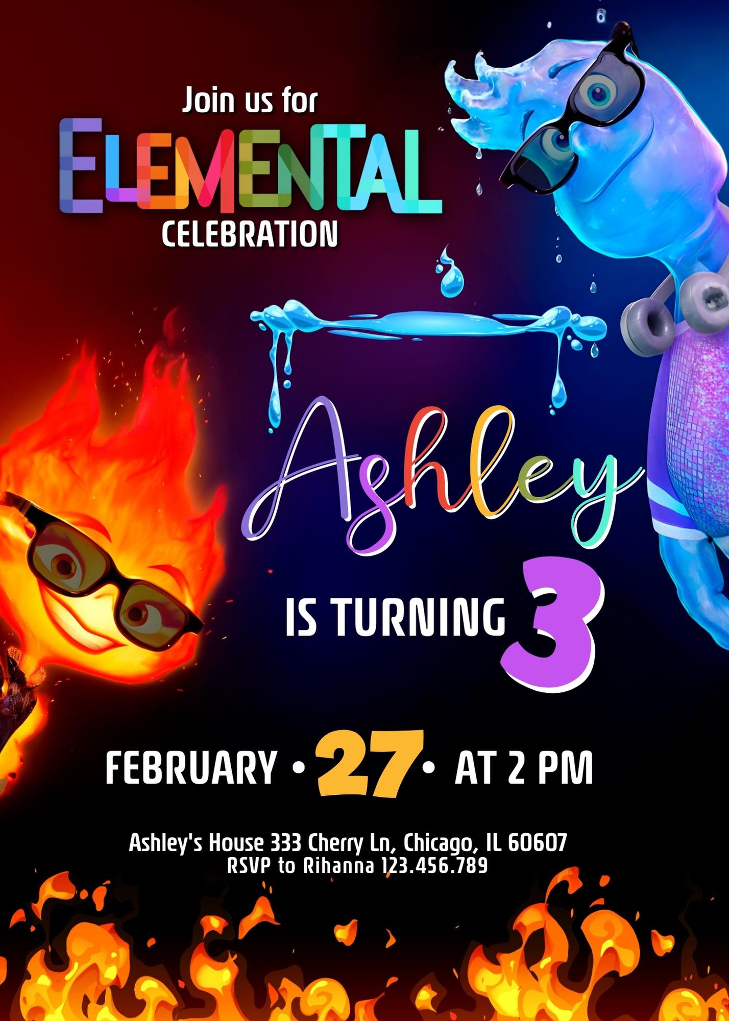 Elemental customizable invitation template | Share or Print | | WY133