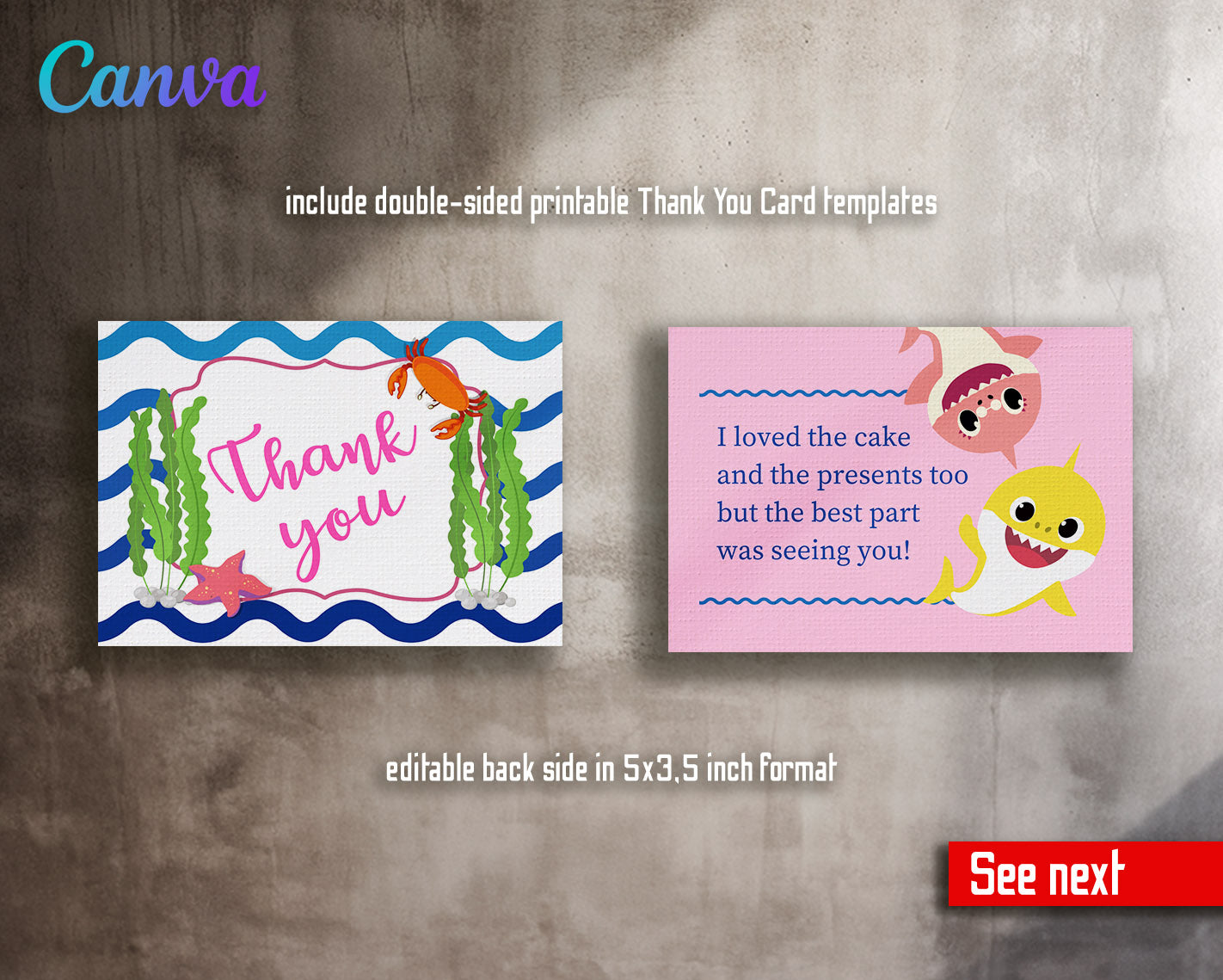 Baby Shark customizable invitation template | Share or Print | | WW786