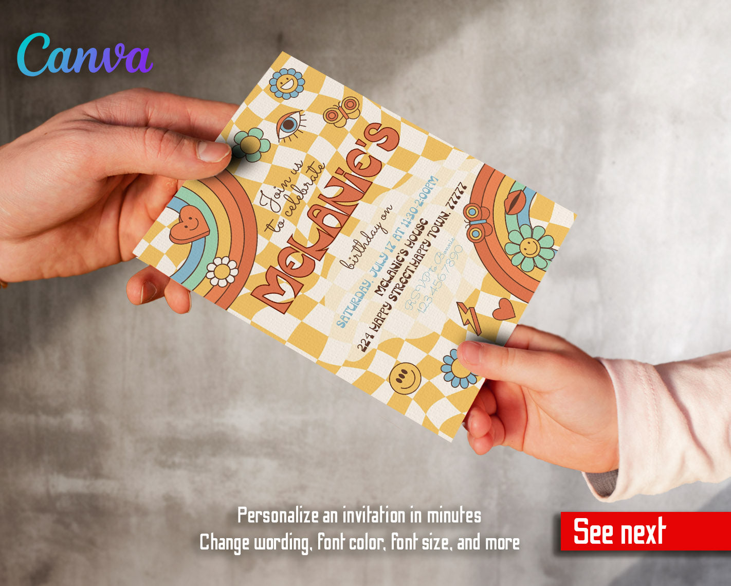 Disco Party 80th 90th customizable invitation template | Share or Print | | SE242
