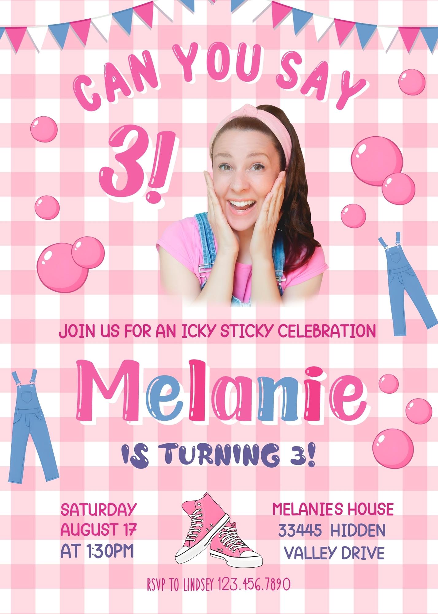 Ms. Rachel customizable invitation template | Share or Print | | SX510