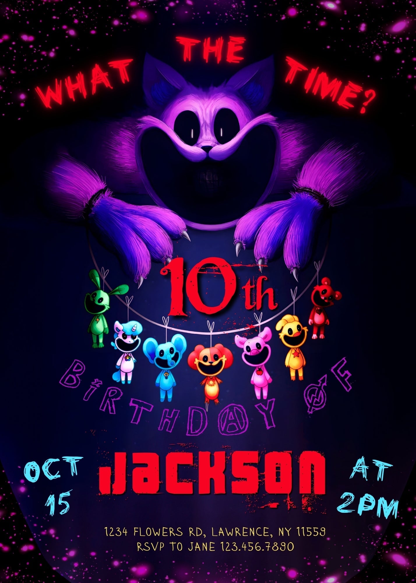 Smiling Critters customizable invitation template | Share or Print | | UV761