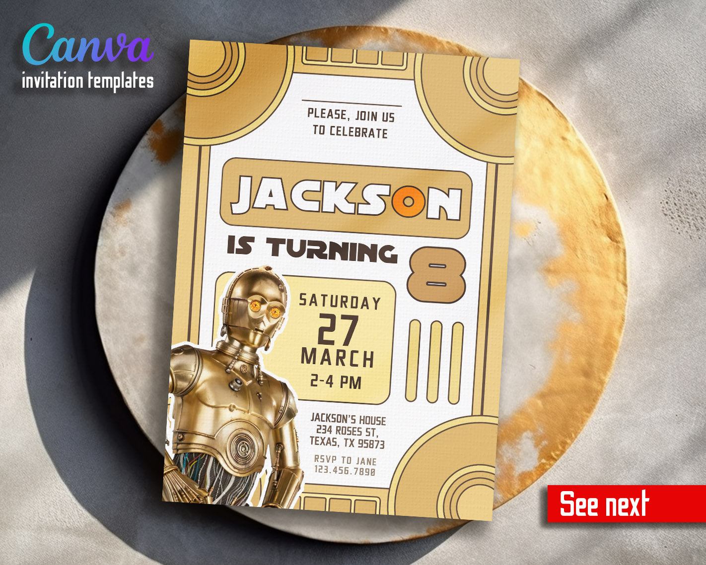 Star Wars Darth Vader customizable invitation template | Share or Print | boy | YO222