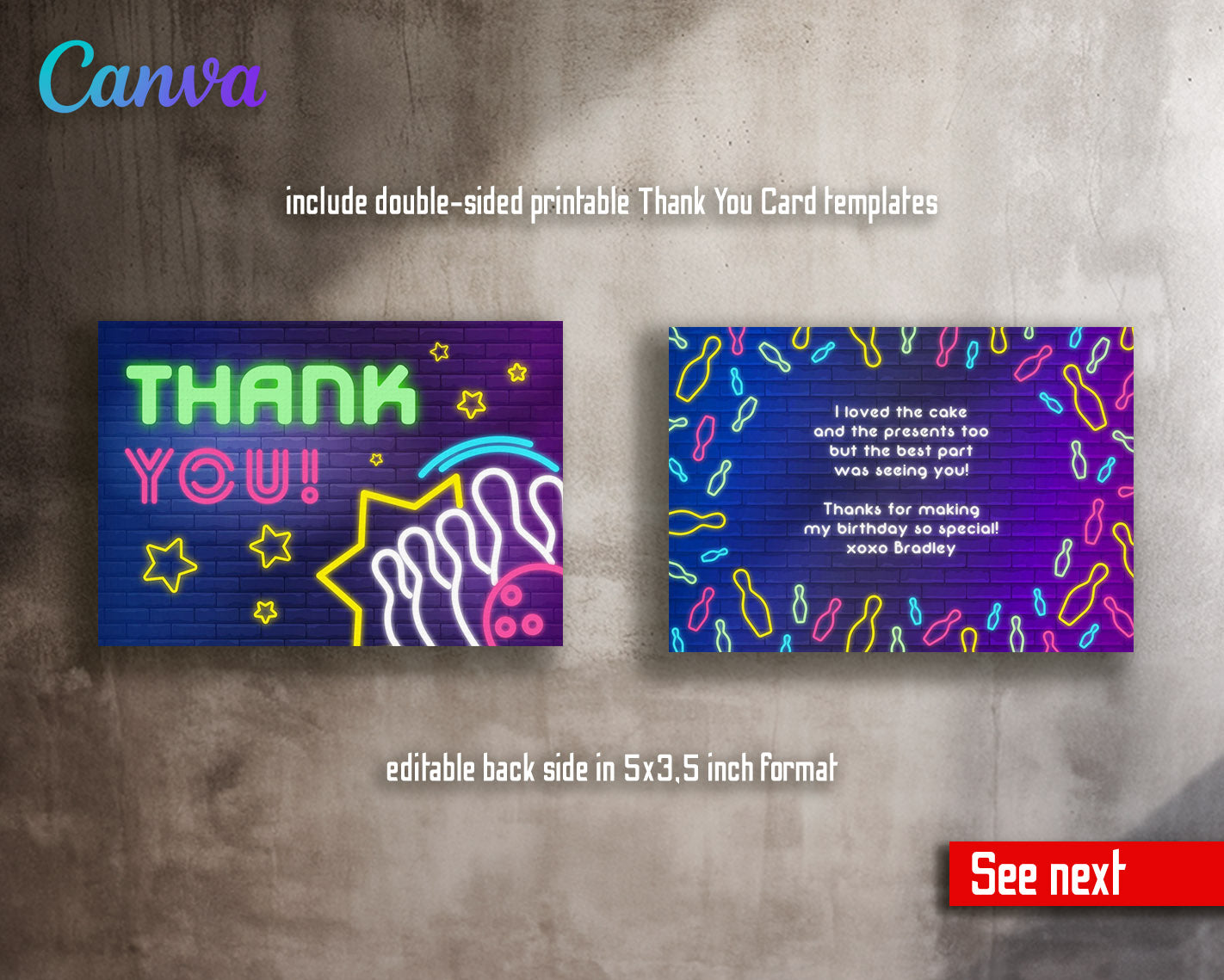 Bowling Strike Up customizable invitation template | Share or Print |  | CM614