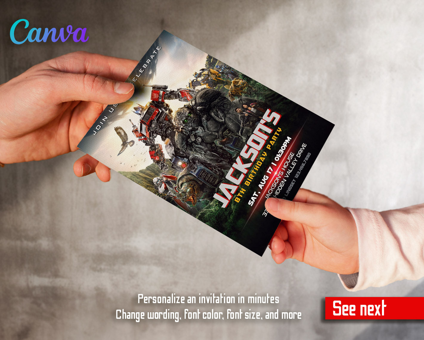 Transformers Rescue Bots  customizable invitation template | Share or Print | boy | CG549