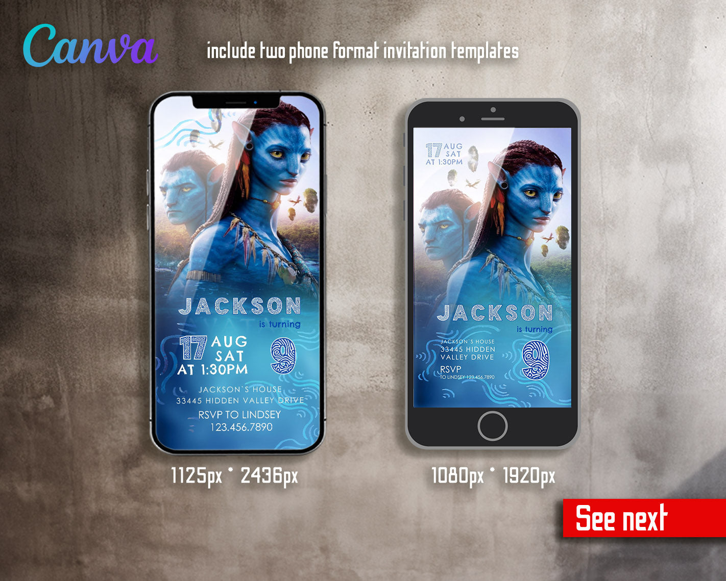 Avatar The Way of Water customizable invitation template | Share or Print | | UJ622