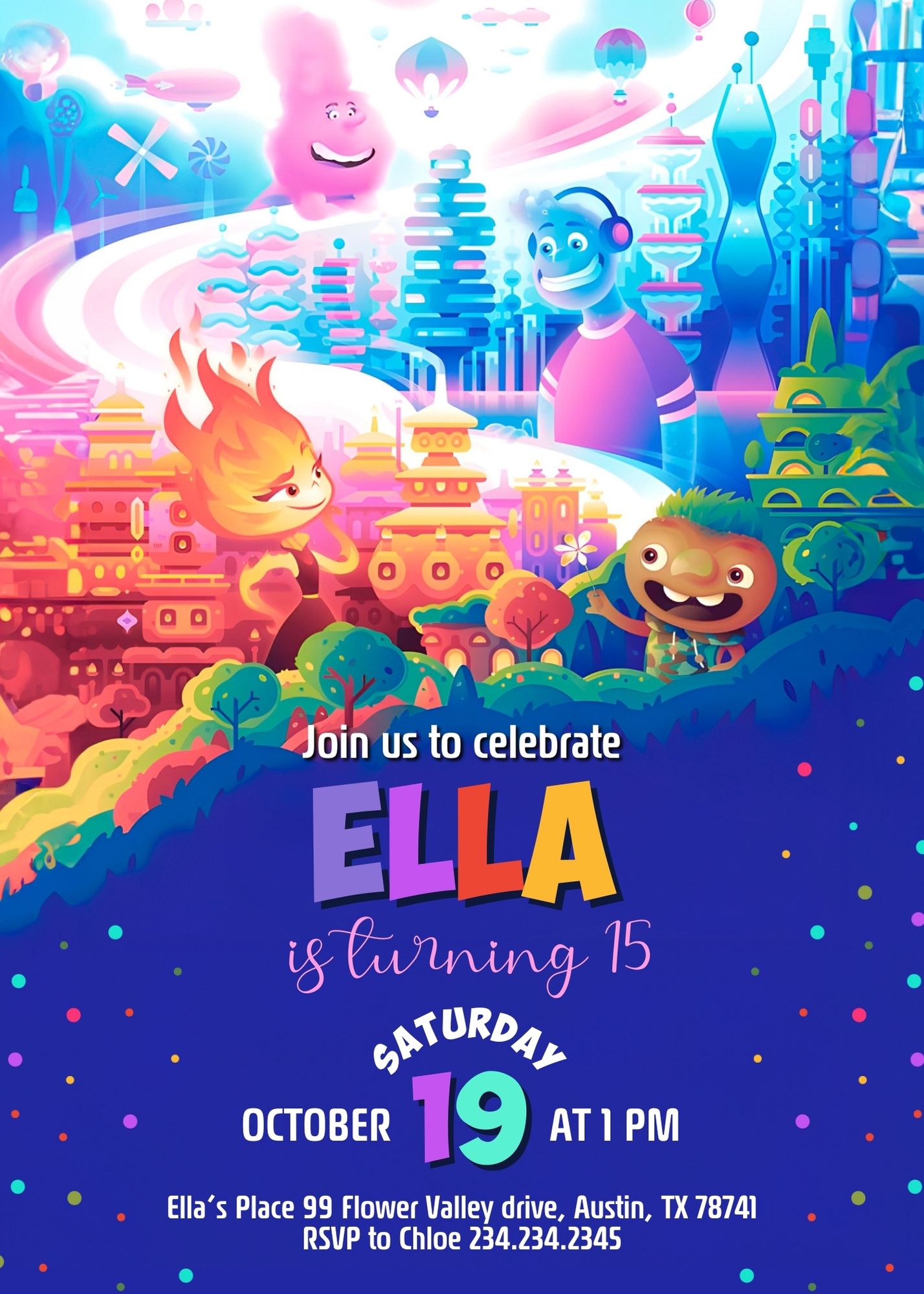 Elemental customizable invitation template | Share or Print | | XG938