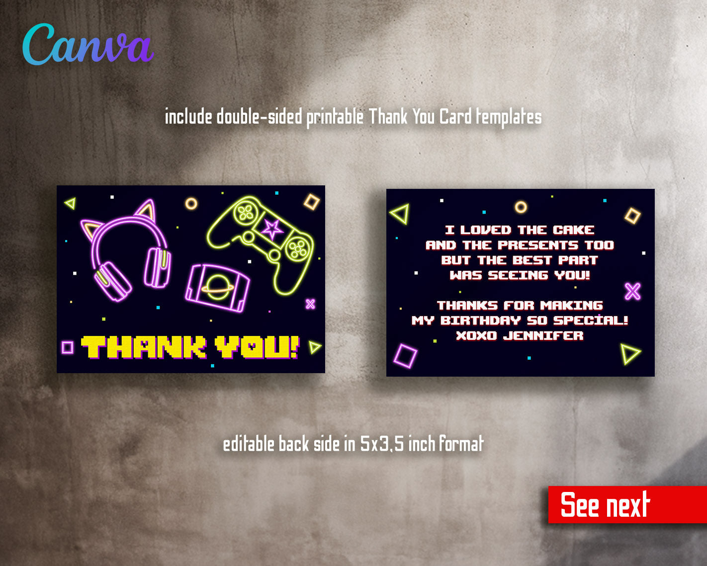 Arcade Gamer customizable invitation template | Share or Print | | JH197