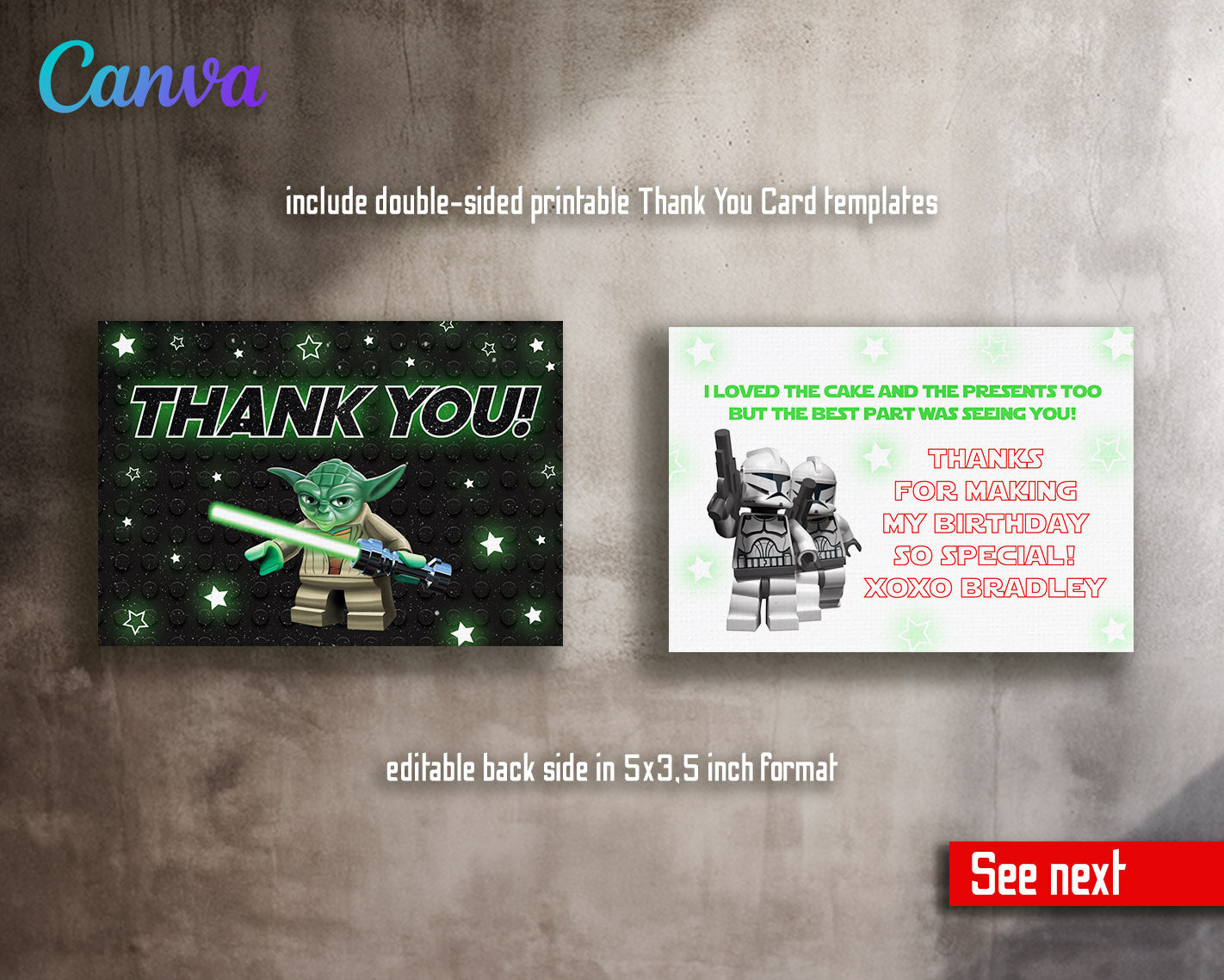 Star Wars Darth Vader Lego Minifigures customizable invitation template | Share or Print | | GG694