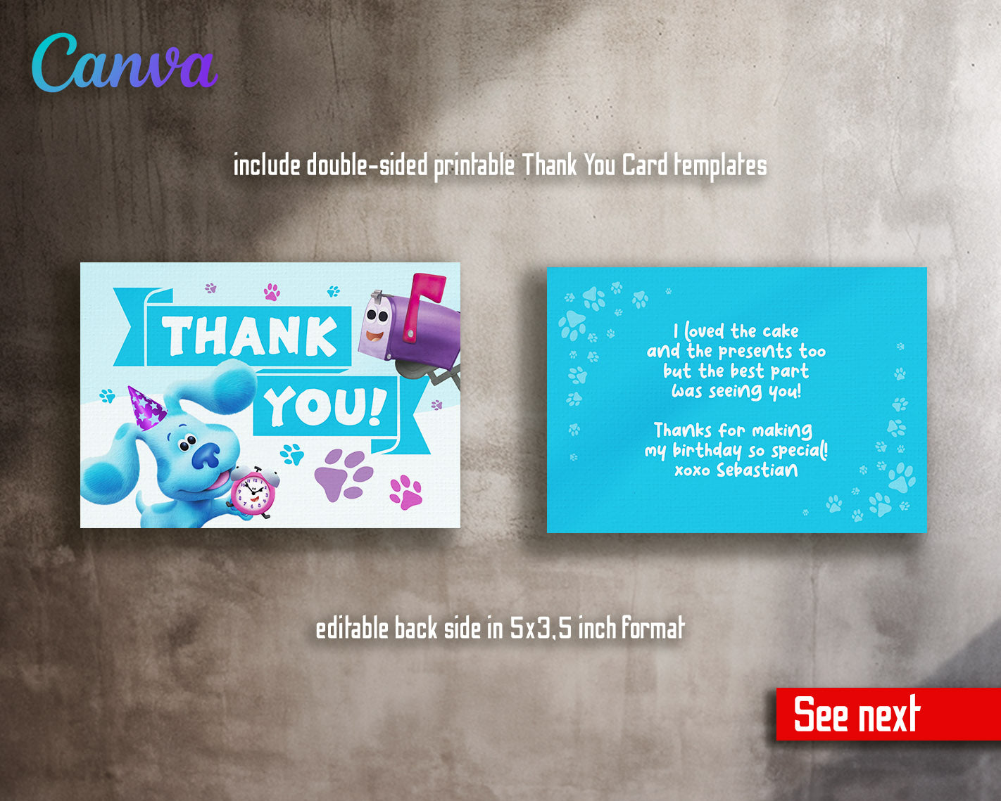 Blue's Clues Puppy customizable invitation template | Share or Print |  | ZZ328