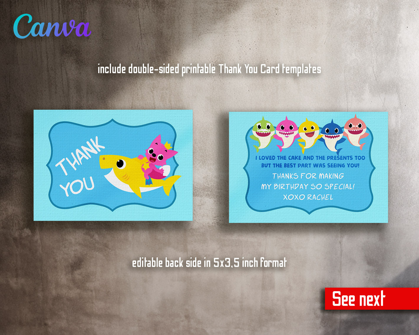 Baby Shark customizable invitation template | Share or Print | | SP265