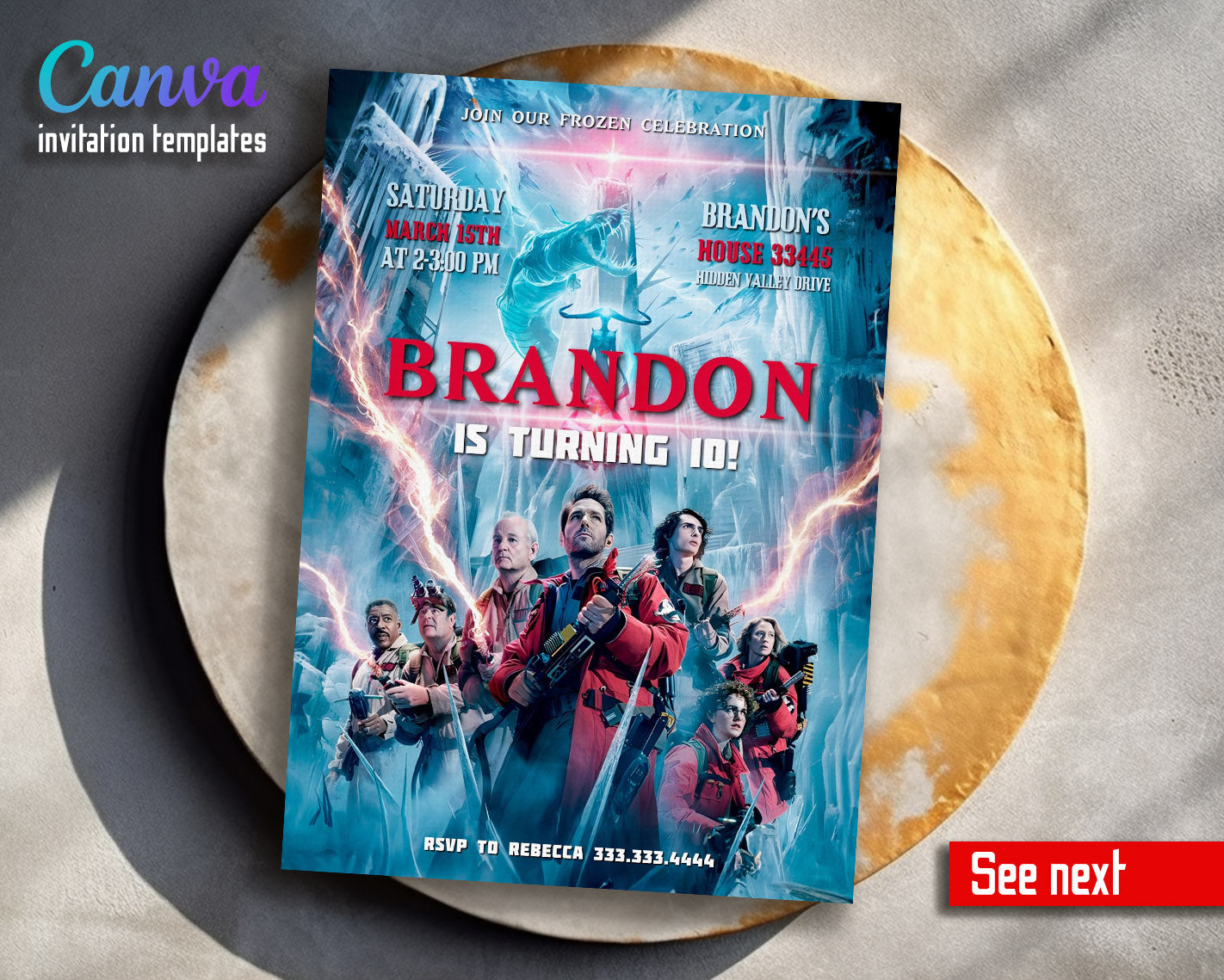 Ghostbusters customizable invitation template | Share or Print | | JA761
