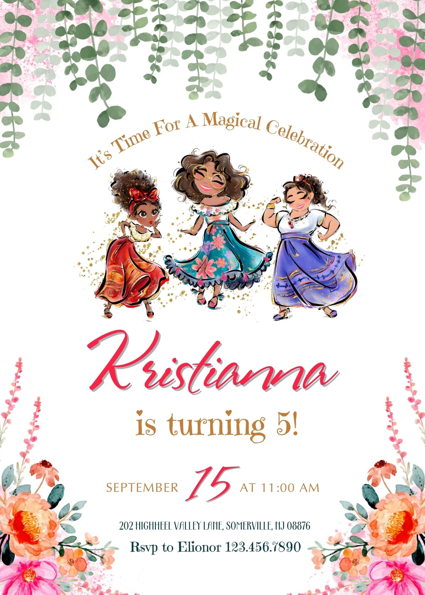 Encanto Mirabel customizable invitation template | Share or Print | girl | QX728