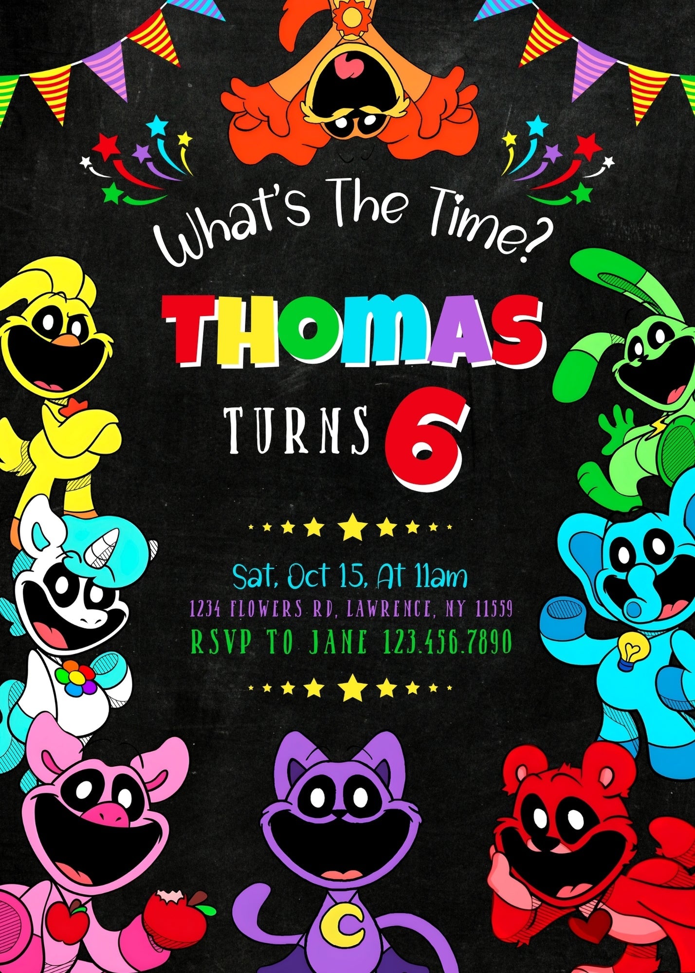 Smiling Critters customizable invitation template | Share or Print | | DV741