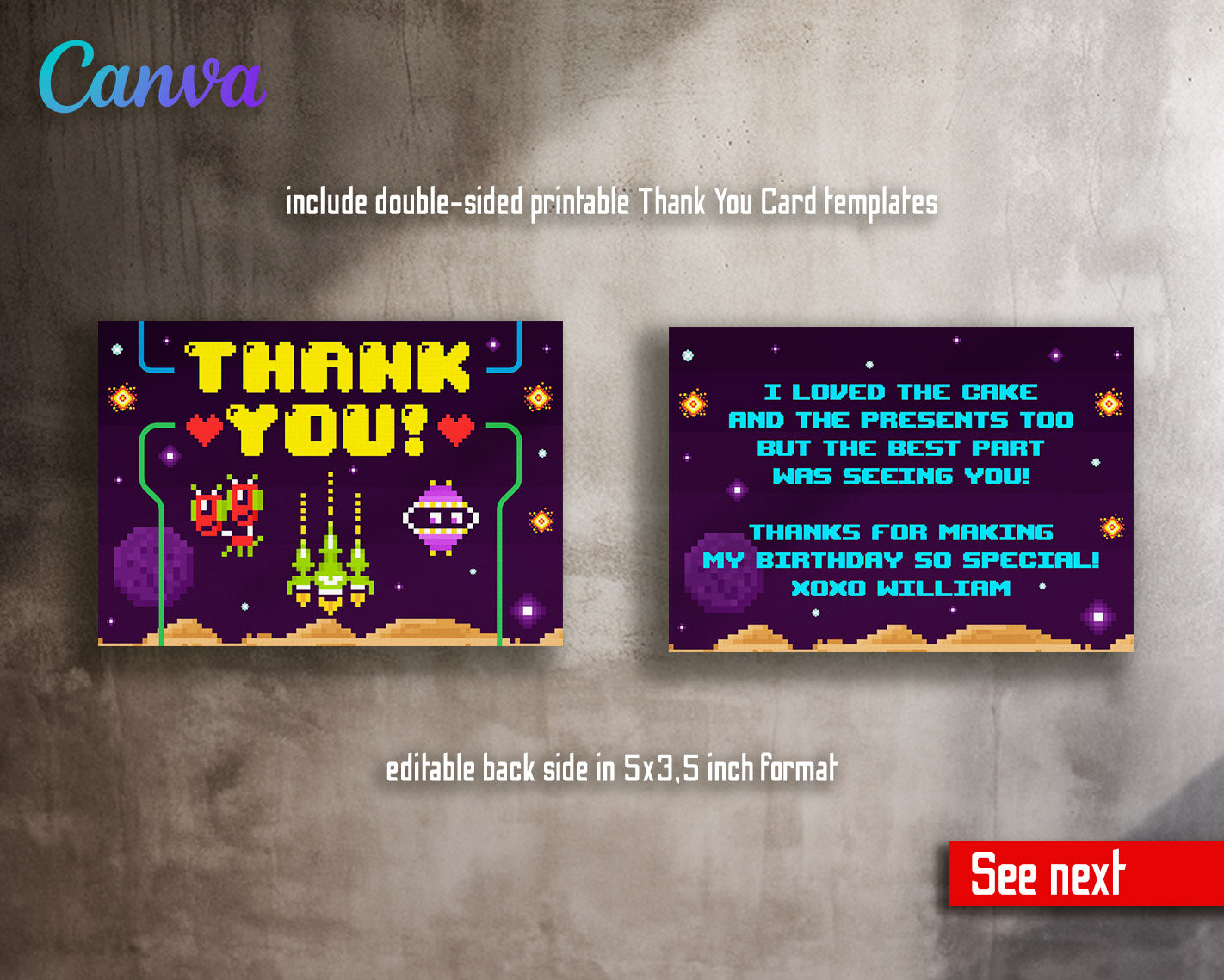 Arcade Gamer customizable invitation template | Share or Print | | JR082