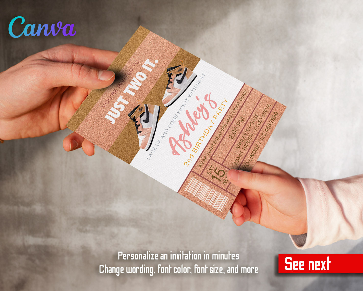 Sneaker Ball Air Jordan Nike customizable invitation template | Share or Print | | YY979