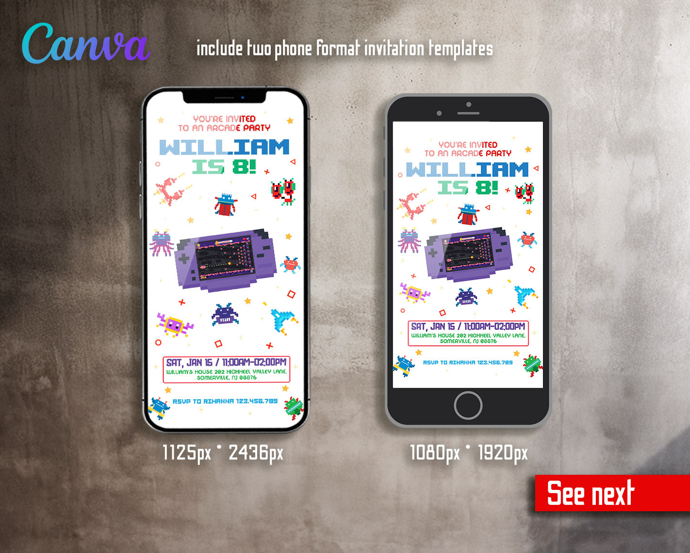 Arcade Gamer customizable invitation template | Share or Print | | MS811