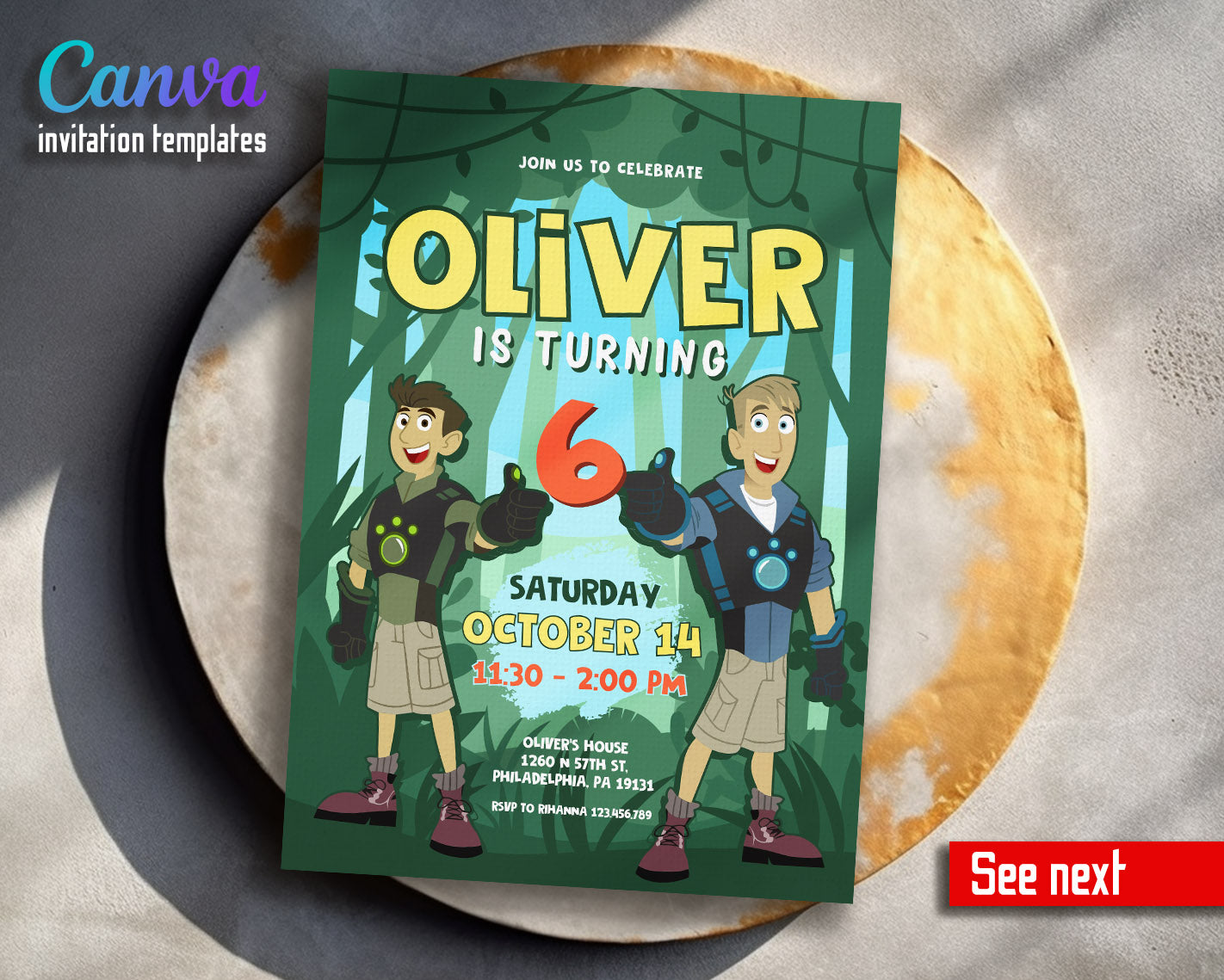 Wild Kratts Creature Hero customizable invitation template | Share or Print | | US015