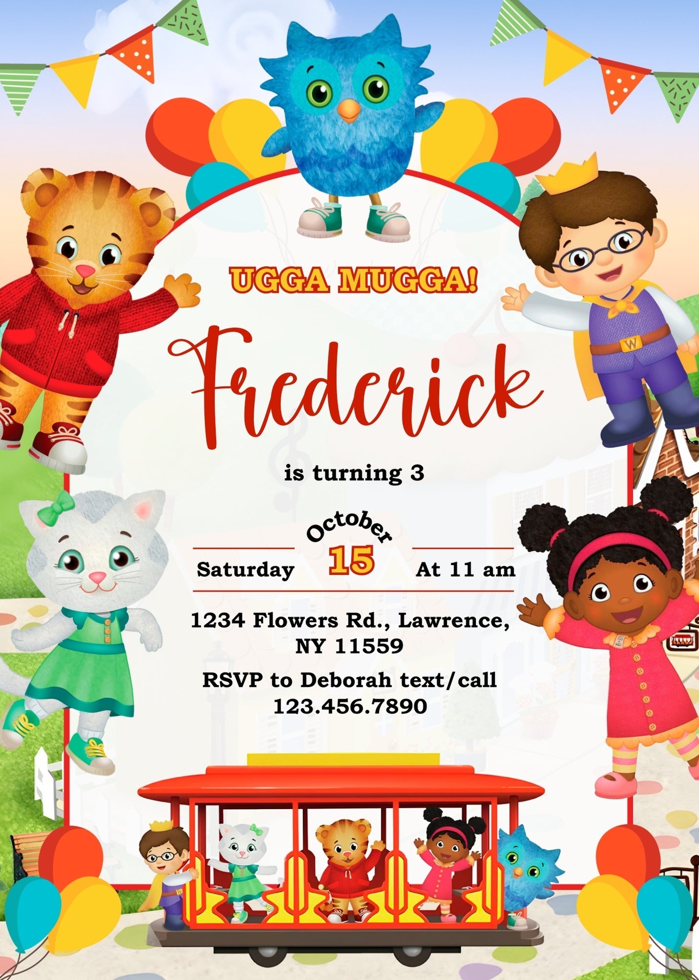 Daniel Tiger's Neighborhood customizable invitation template | Share or Print | | EI288