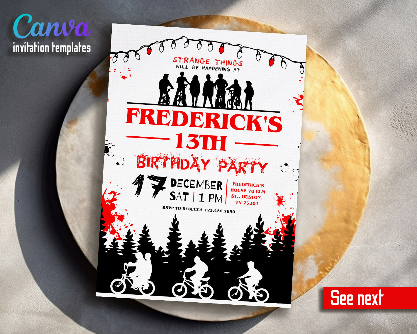Stranger Things customizable invitation template | Share or Print | | CE751