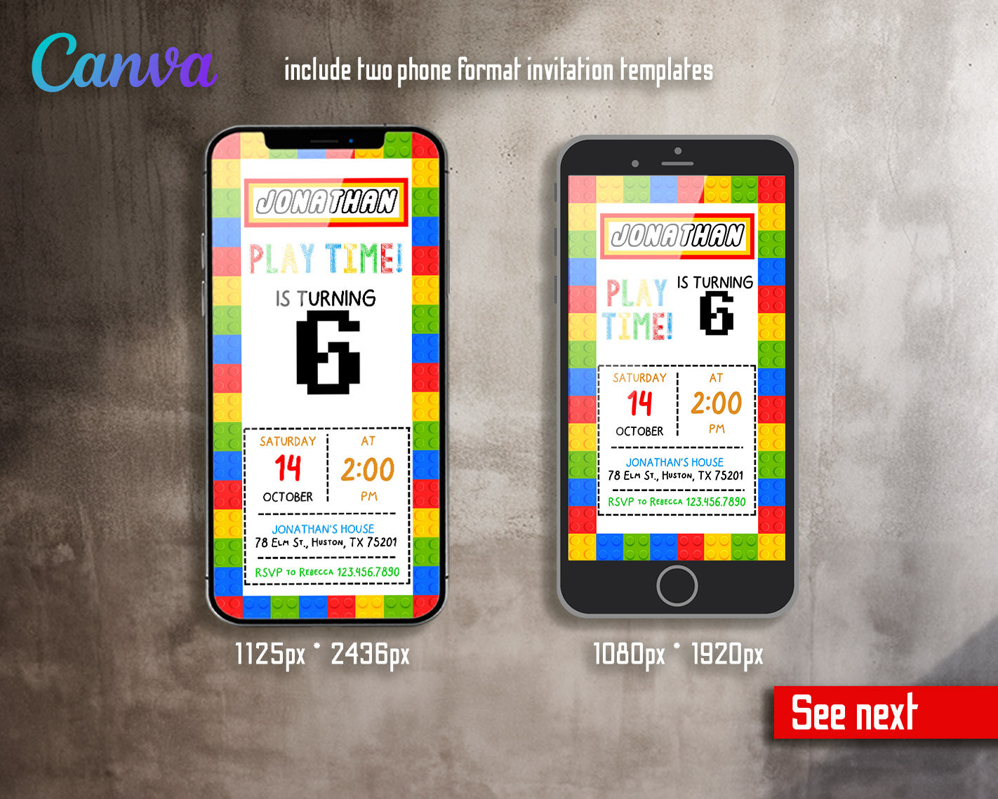 Lego customizable invitation template | Share or Print | | JY419
