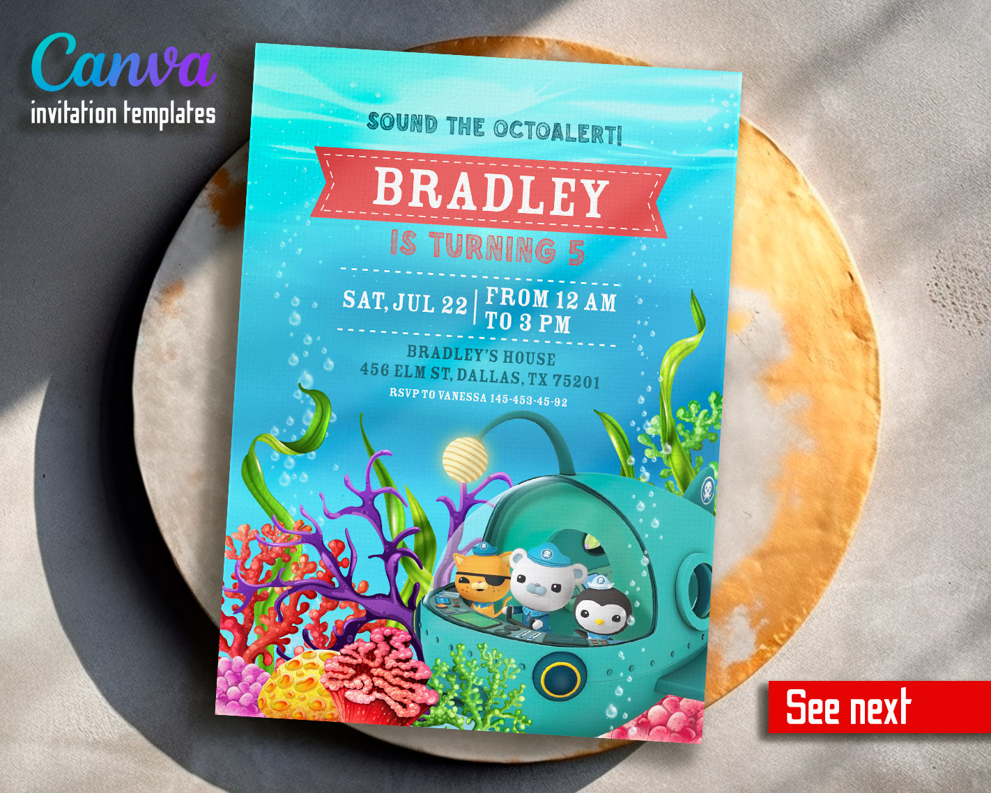 Octonauts customizable invite template | instant download | Share or ...