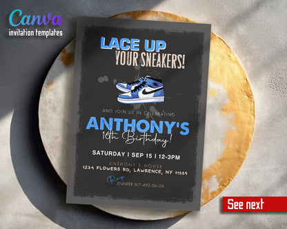 Sneaker Ball Air Jordan Nike customizable invite template | instant download | Share or Print | FA897