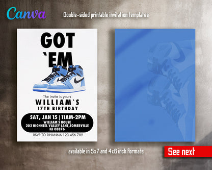 Sneaker Ball Air Jordan Nike customizable invite template | instant download | Share or Print | ER060
