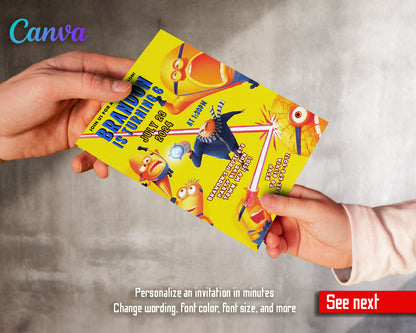 Despicable Me Minions  customizable invitation template | Share or Print |  | ZG995