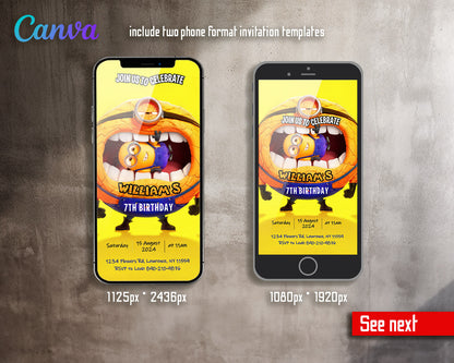 Despicable Me Minions  customizable invitation template | Share or Print |  | MK911