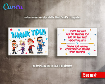 Ninja Kidz TV customizable invitation template | Share or Print |  | QG765