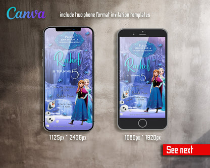 Frozen Elsa  customizable invitation template | Share or Print | girl | KA603