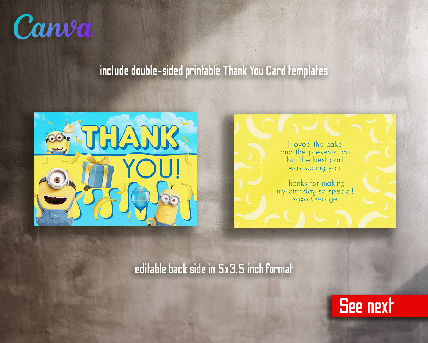 Minions Despicable Me customizable invitation template | Share or Print | | YF702