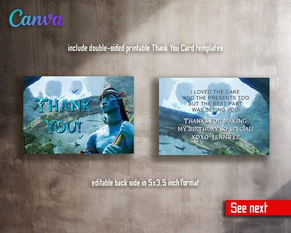 Avatar The Way of Water customizable invitation template | Share or Print |  | KD758