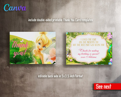 Tinker Bell Fairy Princess customizable invitation template | Share or Print | girl | XB799