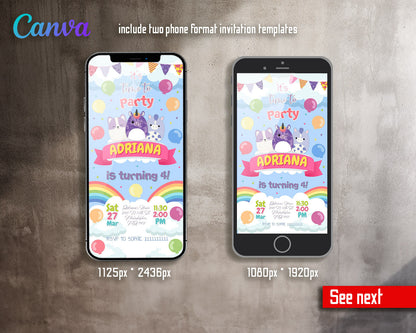 Squishmallows  customizable invitation template | Share or Print |  | DN628