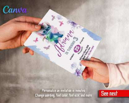 Lilo & Stitch Aloha customizable invitation template | Share or Print |  | HR486