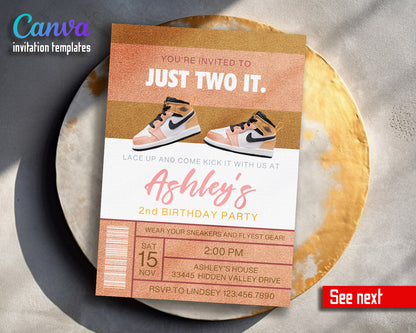 Sneaker Ball Air Jordan Nike customizable invitation template | Share or Print |  | YY979